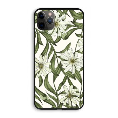 Wit bloemenpatroon: iPhone 11 Pro Biologisch afbreekbaar hoesje