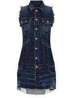 DSQUARED2 robe courte en jean à design sans manches - Bleu