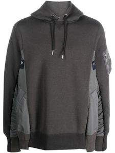 sacai hoodie à manches raglan - Gris