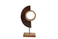 Sculptuur Art&apos;&apos; S o/voet naturel/zwart mango