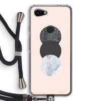 Marmeren cirkels: Pixel 3a Transparant Hoesje met koord