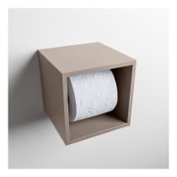 Mondiaz EASY Toiletrolhouder solid surface in- en opbouw 16x16 cm kleur Smoke