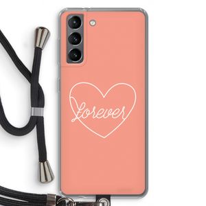 Forever heart: Samsung Galaxy S21 Transparant Hoesje met koord