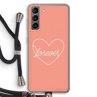 Forever heart: Samsung Galaxy S21 Transparant Hoesje met koord