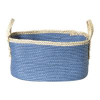 Mand colors rechthoekig - blauw/bruin - 16x30x20 cm Mand colors rechthoekig - blauw/bruin - 16x30x20 cm