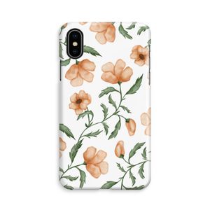 Peachy flowers: iPhone X Volledig Geprint Hoesje