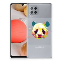 Samsung Galaxy A42 Telefoonhoesje met Naam Panda Color - thumbnail