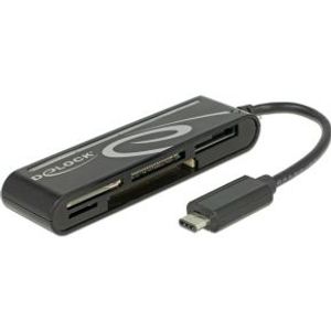 Delock 91739 USB 2.0-kaartlezer USB Type-C male 5 sleuven