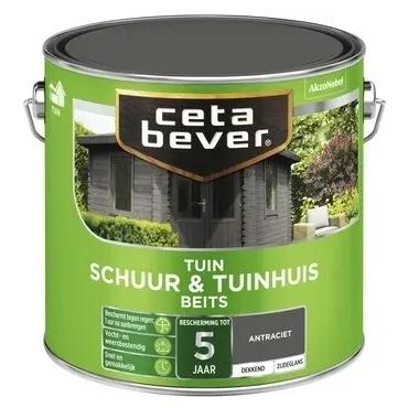 Cetabever Schuur en Tuinhuis Beits Dekkend Zijdeglans - Antraciet