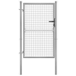 Poort 105x175 cm gegalvaniseerd staal zilverkleurig