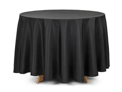 Rond Tafelkleed Mat Zwart 230 cm
