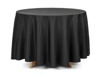 Rond Tafelkleed Mat Zwart 230 cm