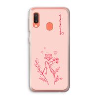 Giving Flowers: Samsung Galaxy A20e Transparant Hoesje Giving Flowers: Samsung Galaxy A20e Transparant Hoesje
