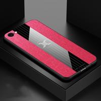 Voor vivo X9 plus XINLI stiksels doek textuur schokbestendig TPU beschermhoes (rood)