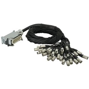 DAP Multicore Mixer Split gemonteerd, 108-polige Ilme multipin male - 36 Neutrik XLR, 2,5 meter