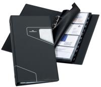 Durable Visitekaartenmap Visifix Pro, Ft 14,5 x 25,5 cm, voor 200 kaarten, zwart