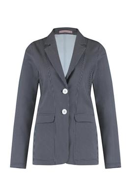 Merel small check blazer - off white/black - 07152