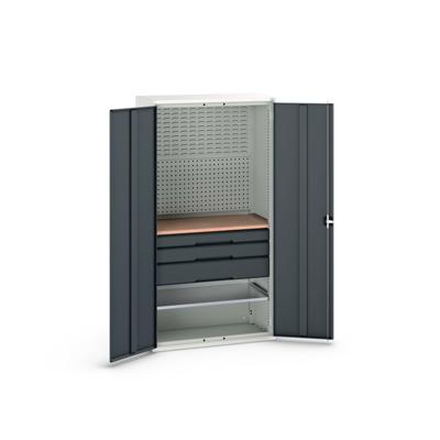 Bott Verso Systeemkast | 1050x550x2000mm | 1 Legbord | 3 Lades | 1 Perfo Achterwand | RAL 7016 - 16926572.19