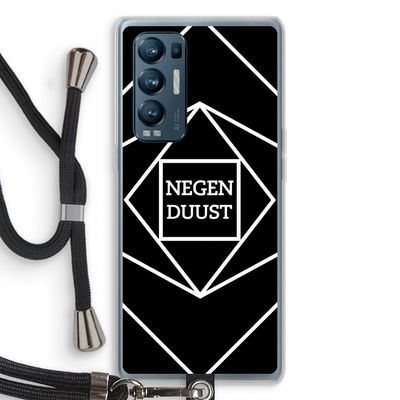 Negenduust geometrisch: Oppo Find X3 Neo Transparant Hoesje met koord