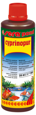 Sera Pond Cyprinopur 250ml - Effectieve Waterbehandeling tegen Bacteriën & Parasieten voor Vijvers