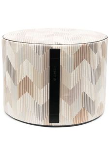 Missoni Home tabouret à motif zig-zag - Tons neutres