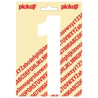 Plakcijfer Nobel 150mm wit 1 Plakcijfer Nobel 150mm wit 1