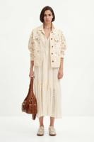 Lange jurk borduursels - WHITE - XS