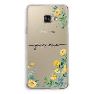Gele bloemen: Samsung Galaxy A3 (2016) Transparant Hoesje