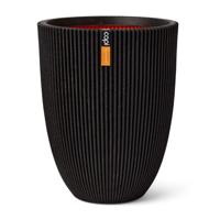 Vaas elegant Groove H58 cm zwart - Capi europe