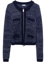 Simkhai cardigan moucheté Harris à fermeture zippée - Bleu