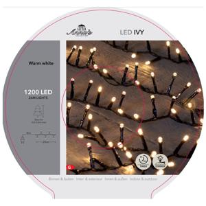 Kerstverlichting op haspel/spoel - 1200 leds - 26 meter - warm wit - Ivy - buiten