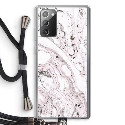 Mengelmoes: Samsung Galaxy Note 20 / Note 20 5G Transparant Hoesje met koord