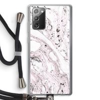 Mengelmoes: Samsung Galaxy Note 20 / Note 20 5G Transparant Hoesje met koord