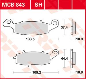 TRW Remblokken, en remschoenen voor de moto, MCB843SH Sinter street