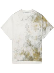 Julius t-shirt en coton à imprimé tie-dye - Blanc