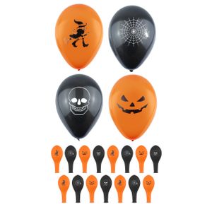 Set van 12x stuks Halloween ballonnen met print 23 cm