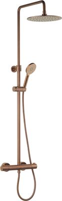 Ben Lavion 250 Cool regendoucheset met 4 straalsoorten Ø25cm geborsteld koper pvd