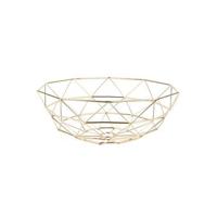 present time - Fruitschaal Diamond Cut - Goud - L - 35x13cm