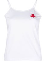 DSQUARED2 débardeur à logo Maple Leaf imprimé - Blanc