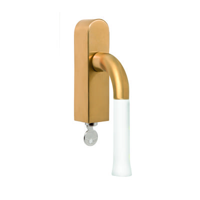 Formani EV101-DKLOCK-O draaikiepgarnituur afsluitbaar PVD mat goud/ wit rechts/ linksdraaiend