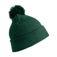 Wintermuts met pom pom groen   -