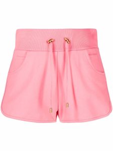 Balmain short à logo imprimé - Rose