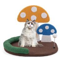 Krabpaal in Paddenstoellook Kattenboom met Kattenbed Sisal-Krabplank & Shuttle Hoofdsteun Klimboom Speelboom Kattenkrabpaal