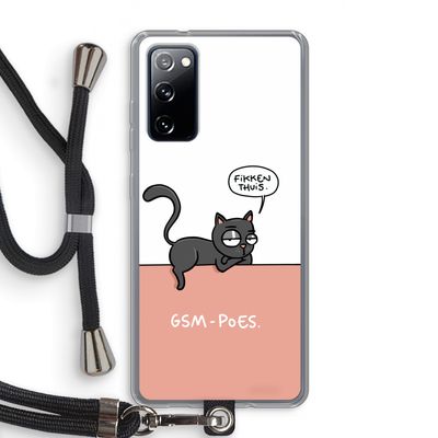GSM poes: Samsung Galaxy S20 FE / S20 FE 5G Transparant Hoesje met koord
