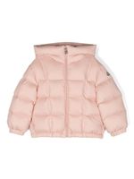 Moncler Enfant veste matelassée à logo appliqué - Rose