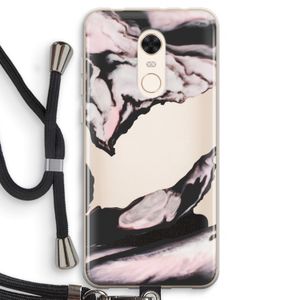 Roze stroom: Xiaomi Redmi 5 Transparant Hoesje met koord