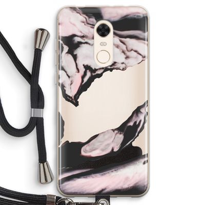 Roze stroom: Xiaomi Redmi 5 Transparant Hoesje met koord