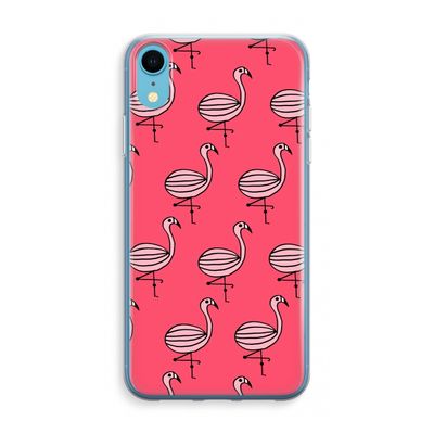 Flamingo: iPhone XR Transparant Hoesje