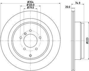 Remschijf Gecoat 54755PRO 8DD355115291