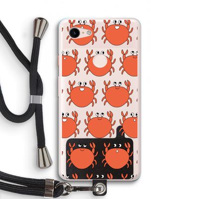 Krab: Pixel 3 XL Transparant Hoesje met koord
